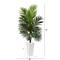 4.5ft. Kentia Palm Artificial Tree in White Tower Planter